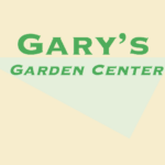 Gary's Garden Center Tan Background Gary's Garden Center Logo