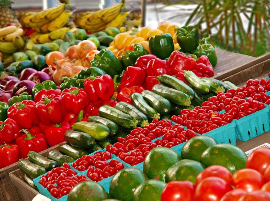 Assorted vegetables at a market